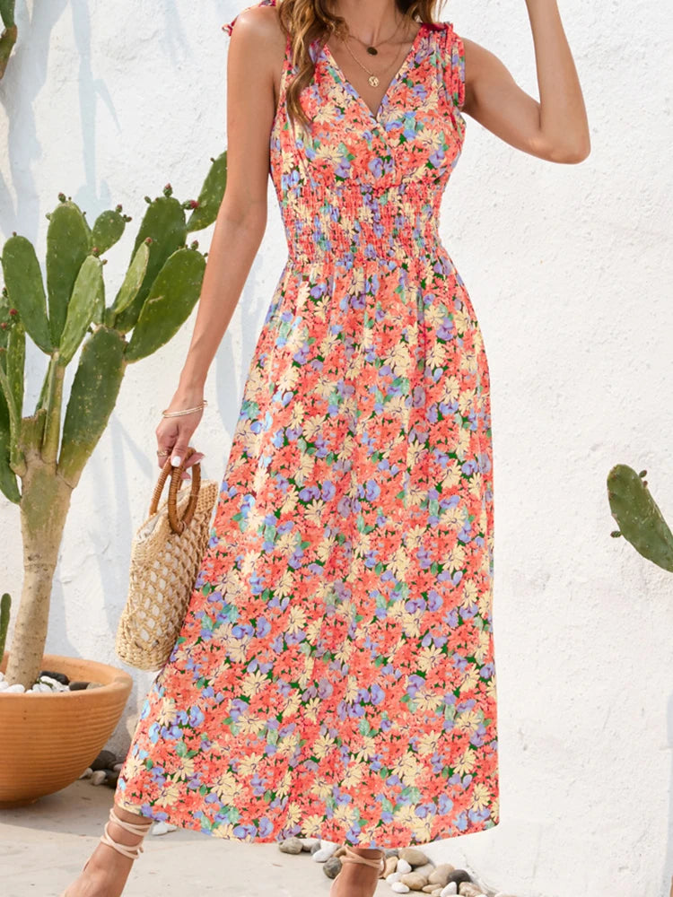 Robe élégante Longue à Imprimé Floral